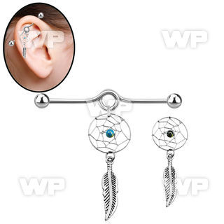 8u11s 316l steel industrial loop barbell 1 6mm 5mm balls dang 