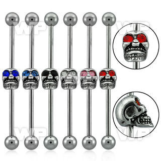8u13x0 316l steel industrial barbell 1 6mm 5mm ballson both sid 