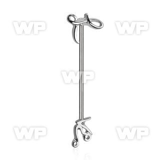 8u13xze surgical steel industrial barbell 1 6mm love wording helix piercing