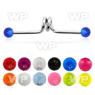 8u6q4s surgical steel industrial twister barbell 1 6mm 5mm uv 