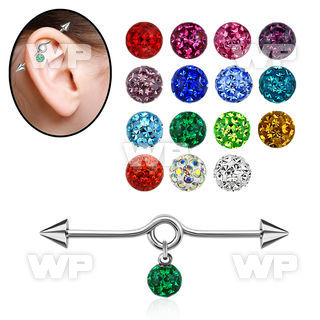8u6u1y 316l steel industrial loop barbell 1 6mm 5mm cones dan 