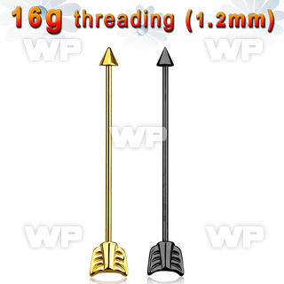 8ur37o ion plated surgical steel industrial barbell 1 2mm 4mm tragus piercing