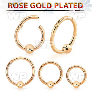 a33wixey4z rosegold finish silver hinged segment clicker 16g