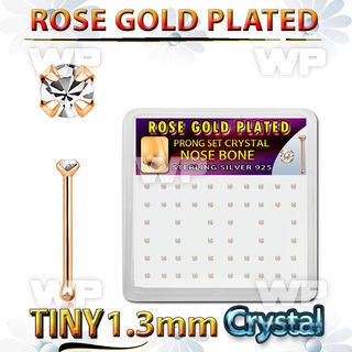 a34myf6 box with of silver 925 nose bone rose gold plated tiny nose piercing