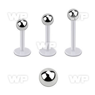 albb4 bio  flex labret, 16g (1.2mm) with a 4mm steel ball