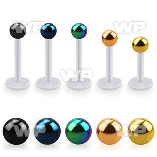 albtb3 bio  flex labret with 3mm pvd plated steel ball