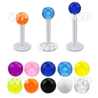 albuvb4 bio  flex labret w 4mm acrylic uv ball