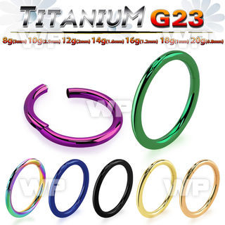 anodized titanium g23 hinged segment ring 