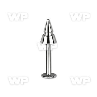 b46u0w surgical steel labret stud 1 2mm 4mm grooved layered con lower lip piercing