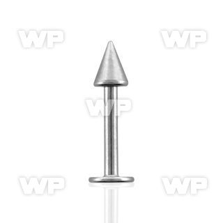b46uz0 surgical steel labret stud 1 2mm 3x4mm cone lower lip piercing