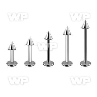b46uz surgical steel labret stud 1 2mm 3mm cone lower lip piercing