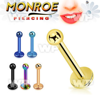 b4r4j6ks ion plated surgical steel monroe piercing 1 2mm 2 5mm lower lip piercing