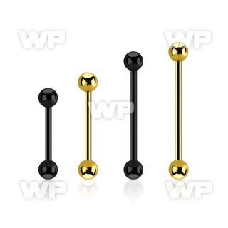 bbt20 anodized 316l steel barbell, 20g w 3mm balls