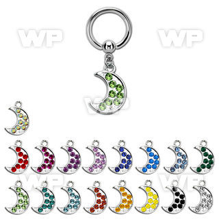 bcrg401 316l steel bcr 1.6mm w a moon with crystals