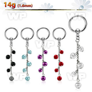 bcrgdpr7 316l steel bcr 1.6mm w a multi pearl chain