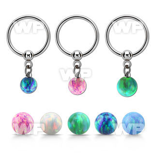 bcrsop 316l steel bcr 1.2mm w a synthetic opal ball