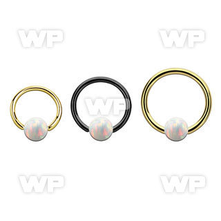 bcrt18o5 pvd plated 316l steel bcr 18g w 5mm synthetic opal ball