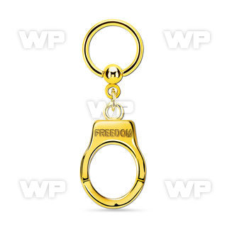 bcrtg765 anodized steel ball closure ring 1.6mm dangling handcuff