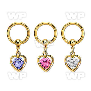 bcrtgz4 anodized steel ball closure ring 1.6mm dangling heart cz