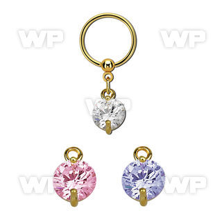 bcrtsz1 gold steel bcr 1.2mm w 8mm round cz stone
