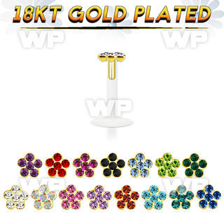 bilbfg clear bio flexible labret flower