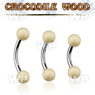 bncr5 organic belly banana w 5mm crocodile wood balls