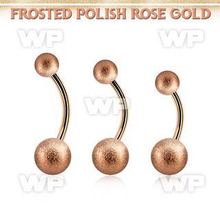 bntt2fog rose gold steel belly banana w 58mm frosted steel ball