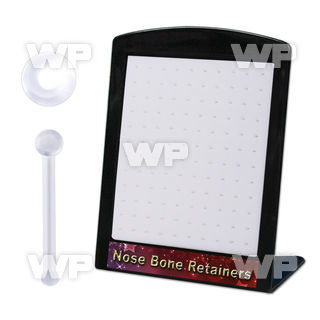 brac9 display w acrylic flexible nose bone retainer w ball top