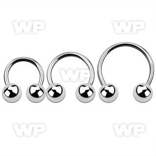 cbmb8l xxl steel circular barbell, 14g w 8mm balls
