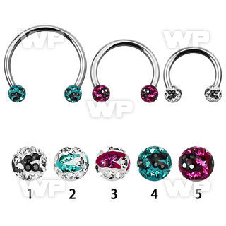 cbmfc5l xxl steel cbr 5mm multi crystals ball w zebra stripes