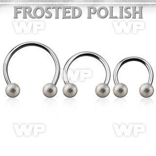 cbmfo6l xxl steel cbr, 14g w 6mm frosted steel balls