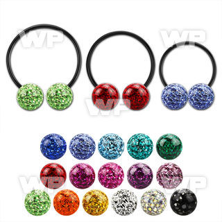 cbmtf10l xxl black steel cbr w 10mm multi crystal balls 