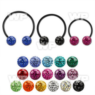 cbmtf8l xxl black steel cbr w 10mm multi crystal balls 