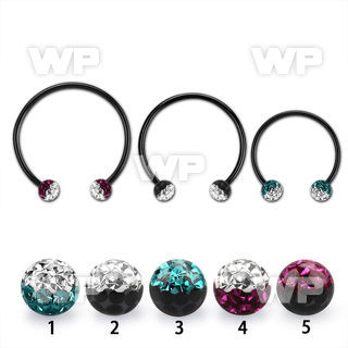 cbmtfe5l xxl black steel cbr 5mm multi crystal ball w 2 color