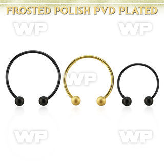 cbmtfo6l xxl anodized steel cbr, 14g w 6mm frosted steel balls