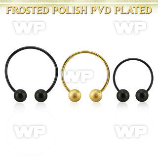cbmtfo8l xxl anodized steel cbr, 14g w 8mm frosted steel balls