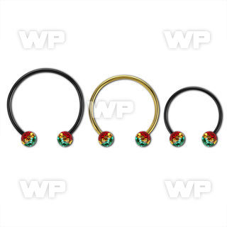 cbmtfr6l xxl black steel cbr 6mm multi crystal ball rasta stripe