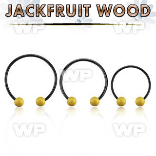 cbmtjf5l xxl anodized steel cbr, 14g w 5mm jackfruit wood balls