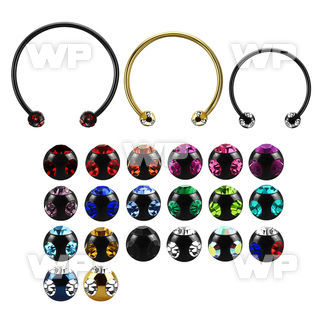 cbmtmj4l xxl anodized steel cbr, 14g w 4mm multi jewel balls