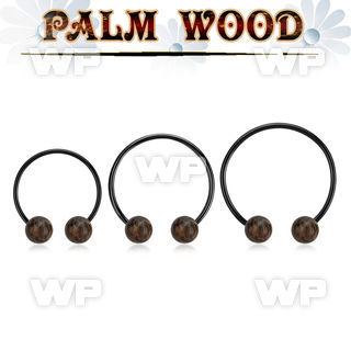 cbmtpl8l xxl anodized steel cbr, 14g w 8mm palm wood balls