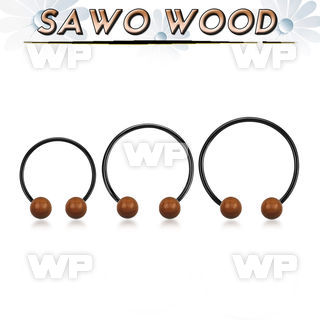 cbmtsw8l xxl anodized steel cbr, 14g w 8mm sawo wood balls