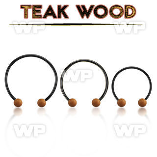 cbmtte5l xxl anodized steel cbr, 14g w 5mm teak wood balls