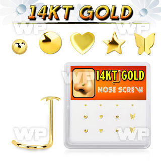 dgsc16 box w 14kt gold nose screw w 3mm cz stones in mix shape