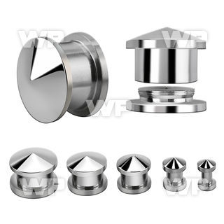 dhpg 316l steel internally threaded spiked top hat plug