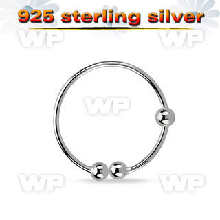 du3pl silver 925 non piercing fake nose clip 0 6mm 2mm ball nose piercing