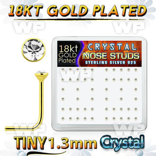 et3yf6 box w silver 925 l shaped nose studs 18k gold plated nose piercing