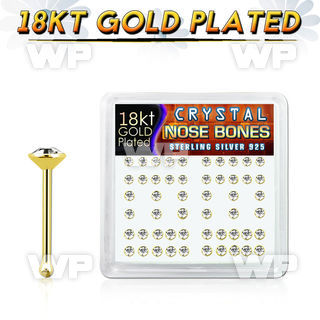 et4e9f6 box w silver 925 nose bone 18k gold plated big 2 5mm nose piercing