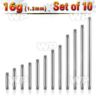 f44eyi pack 316l steel barbell posts threading 1 2mm 