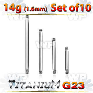 fh44e0i pack g23 titanium barbell bars 1 6mm belly piercing