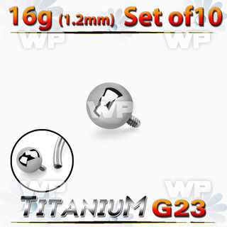 fh47bz8 titanium 3mm balls internal threaded bar posts